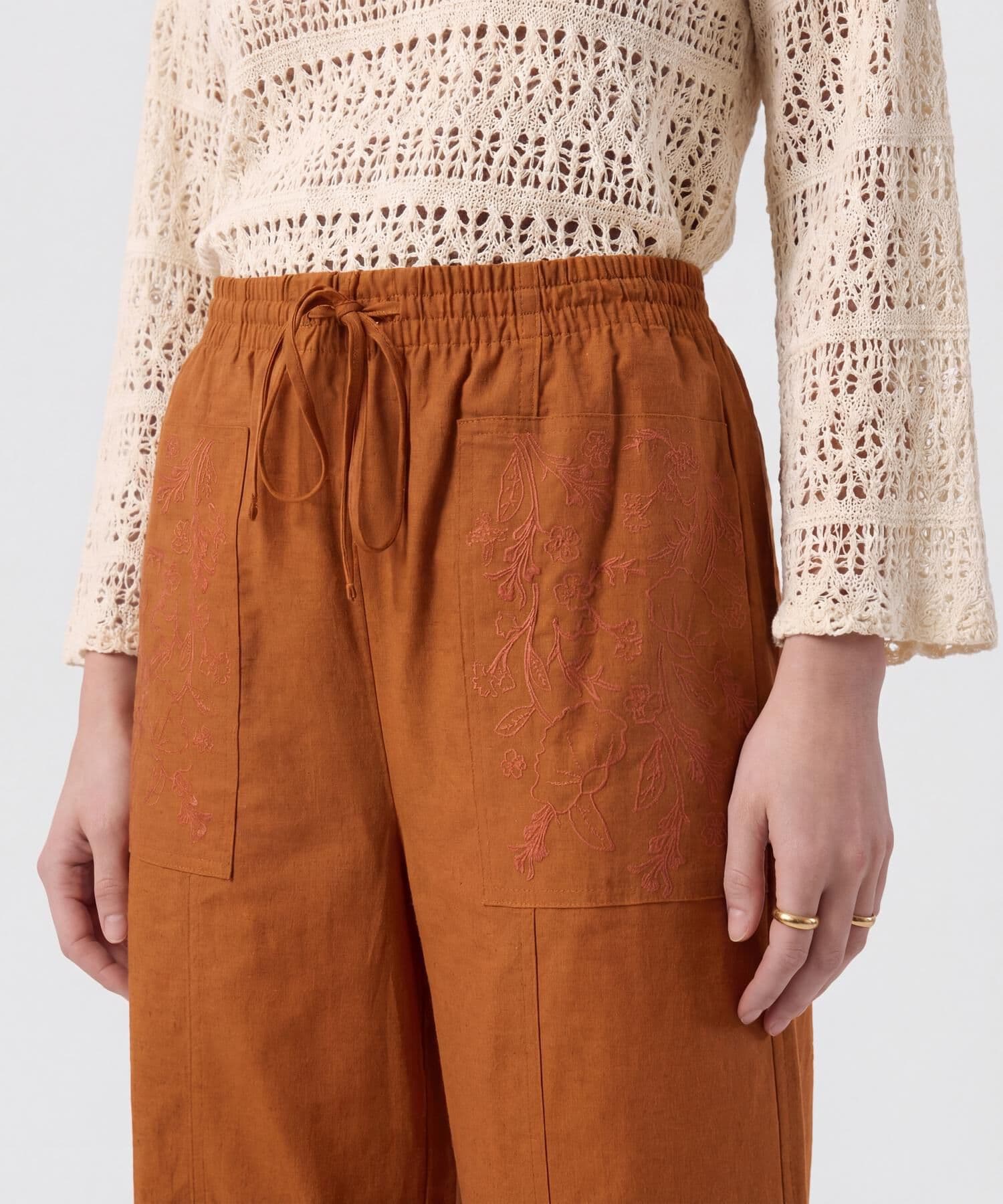 Pantalón Azahar Minimalista naranja para mujer, vista 3
