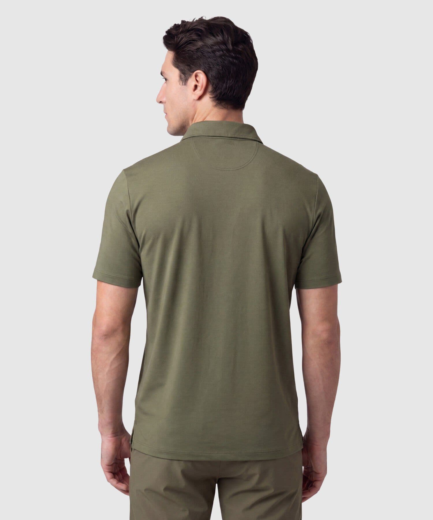 Polo Valentina Suave verde oliva para hombre, vista 4