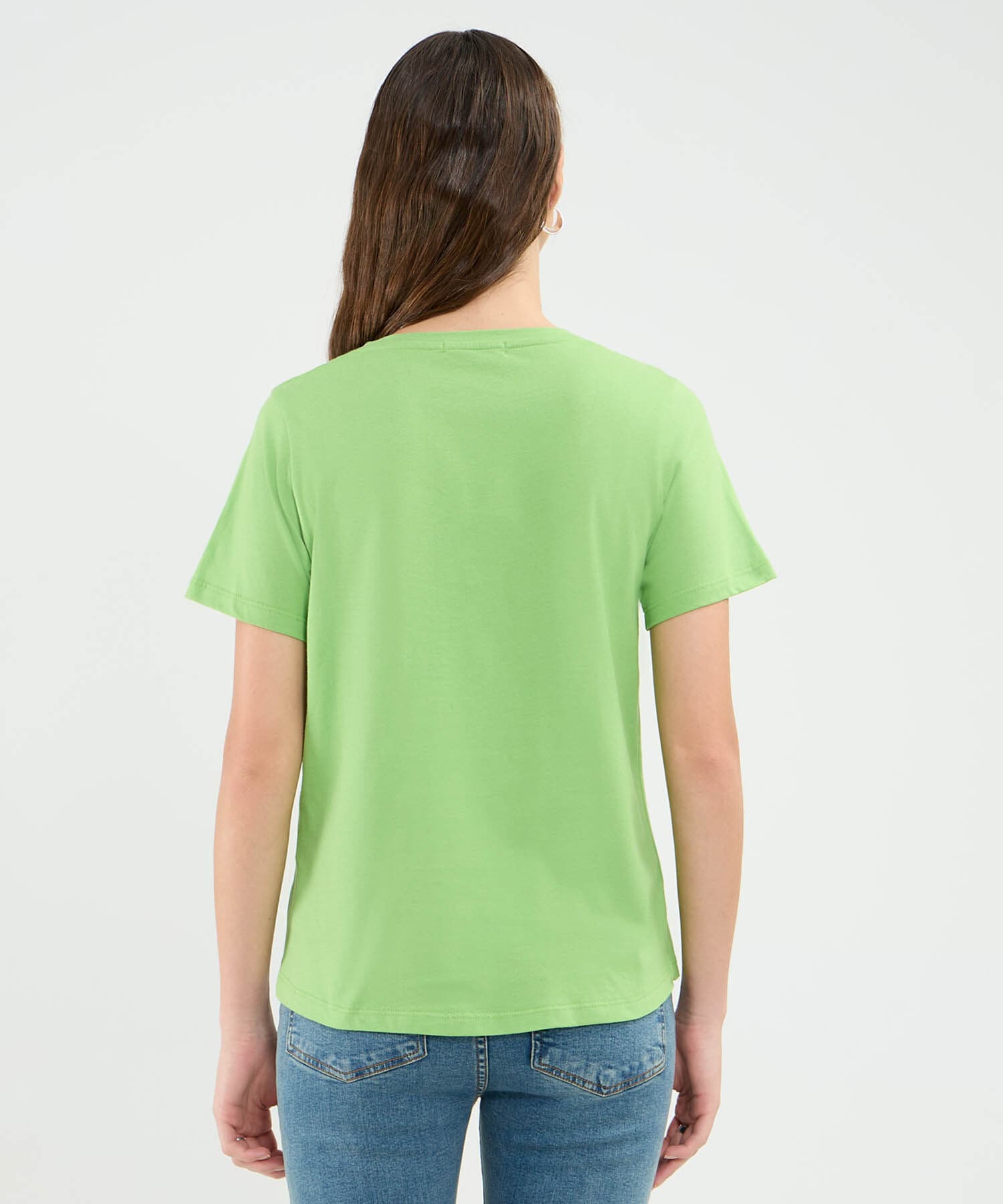 Camiseta Celeste Suave verde oliva para mujer, vista 4