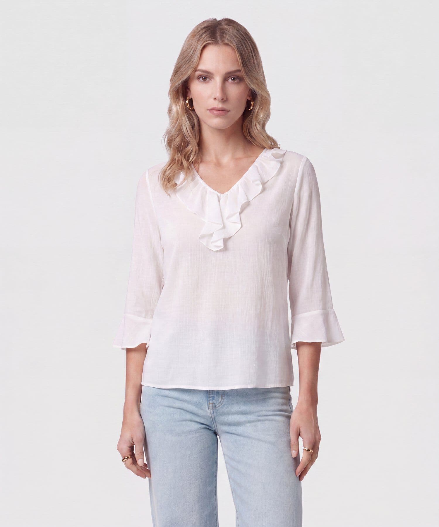 Blusa Sabana Suave blanco para mujer, vista principal