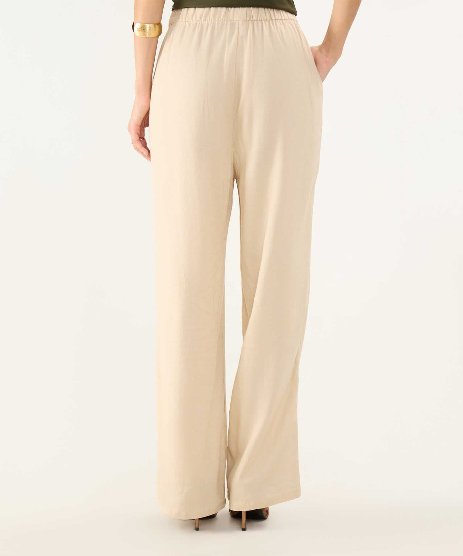 Pantalón Salina Edición Lino arena para mujer, vista 4