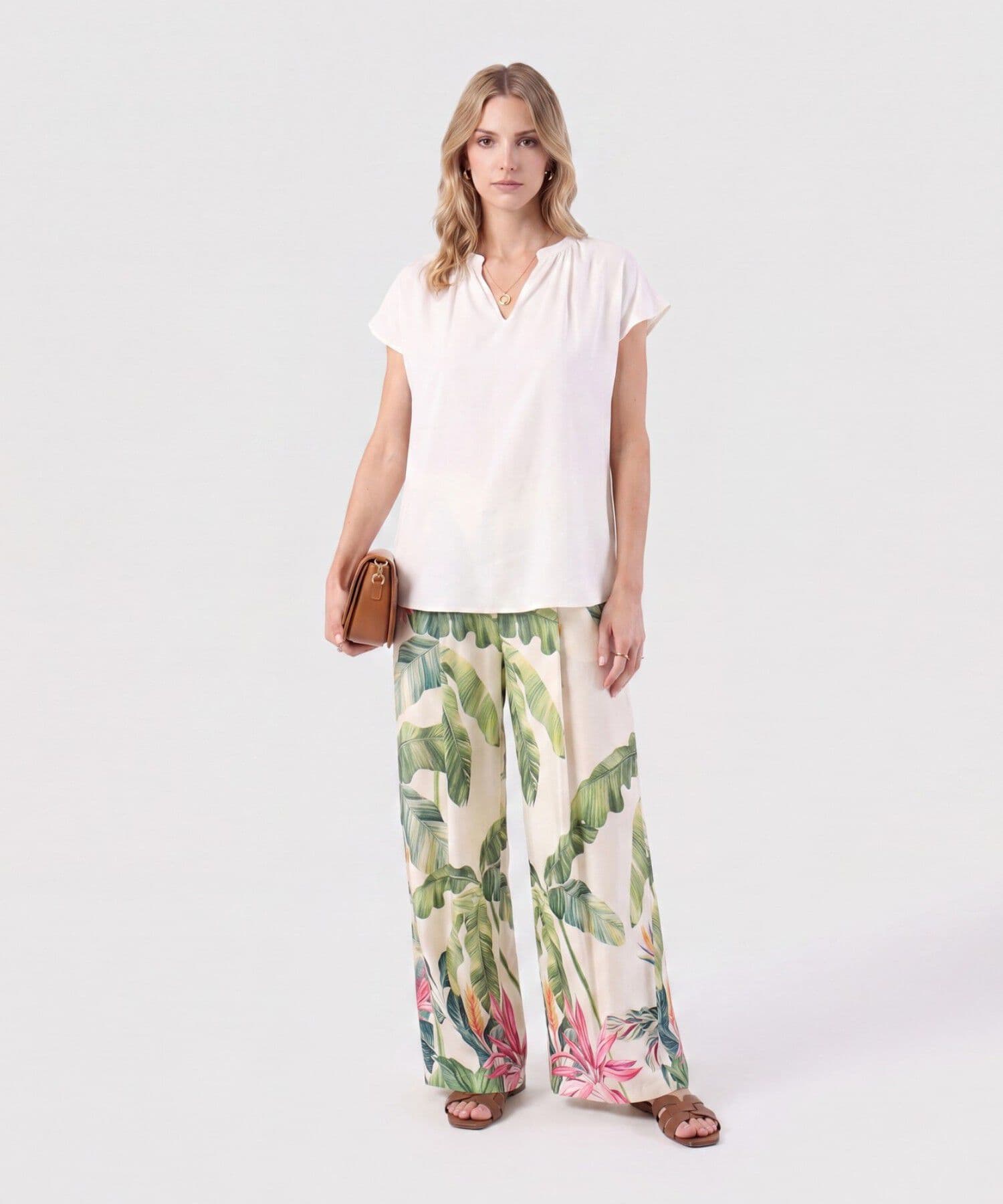 Blusa Violeta Esencial blanco para mujer, vista 2