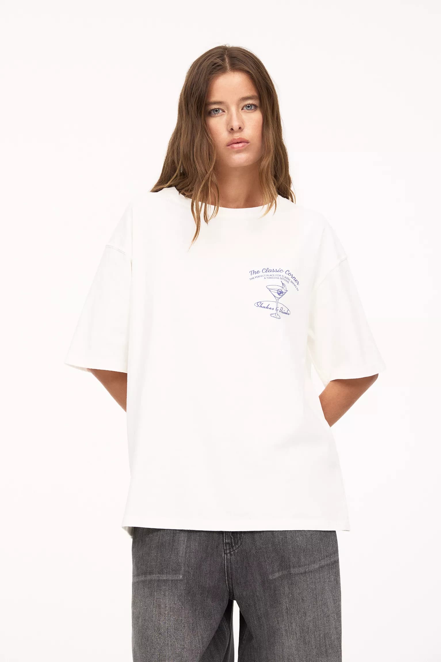 Camiseta Siena Fluido gris humo para unisex, vista principal