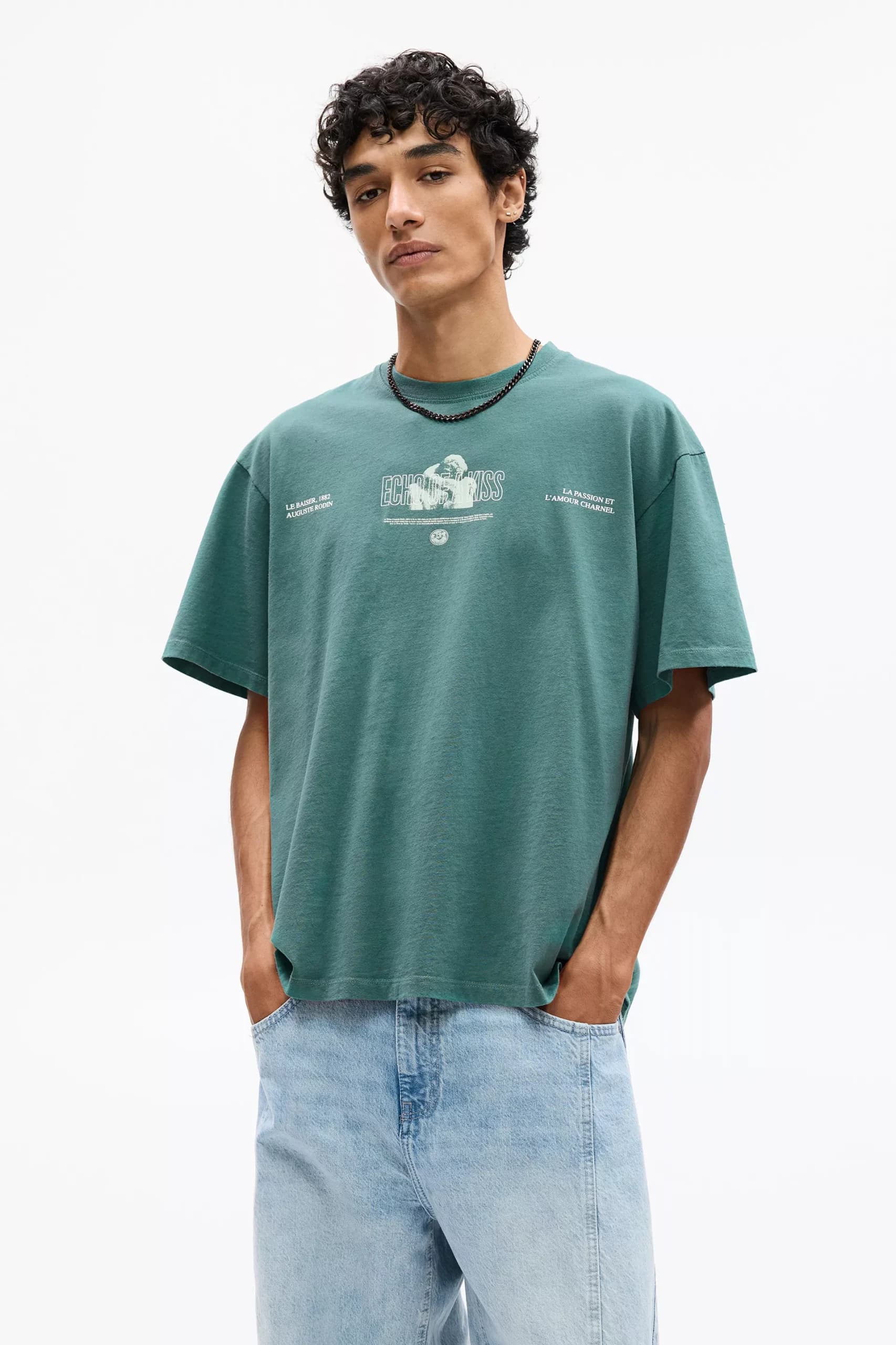 Camiseta Coral Contemporáneo vinotinto para unisex, vista principal