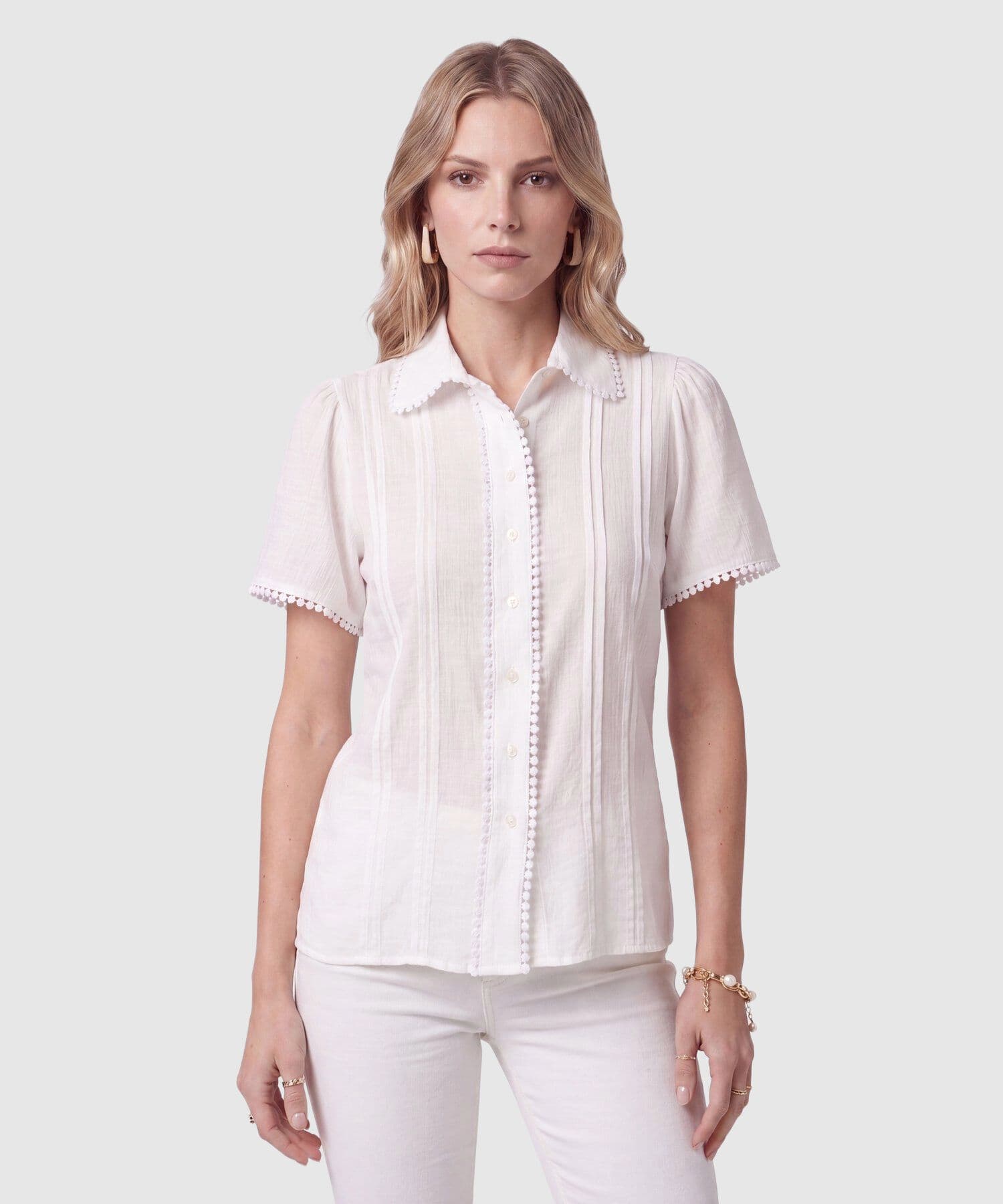 Camisa Emilia Relajado blanco para mujer, vista principal